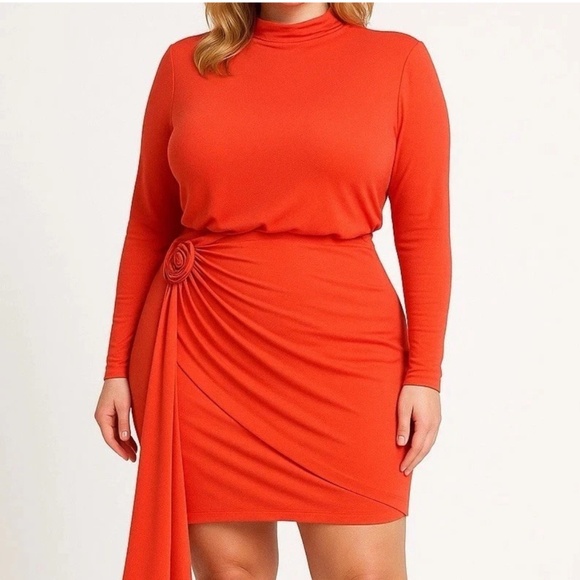 AQUA Red Mini Dress XXL Bloomingdale’s Exclusive Holiday Party Cocktail $98US - Picture 1 of 10